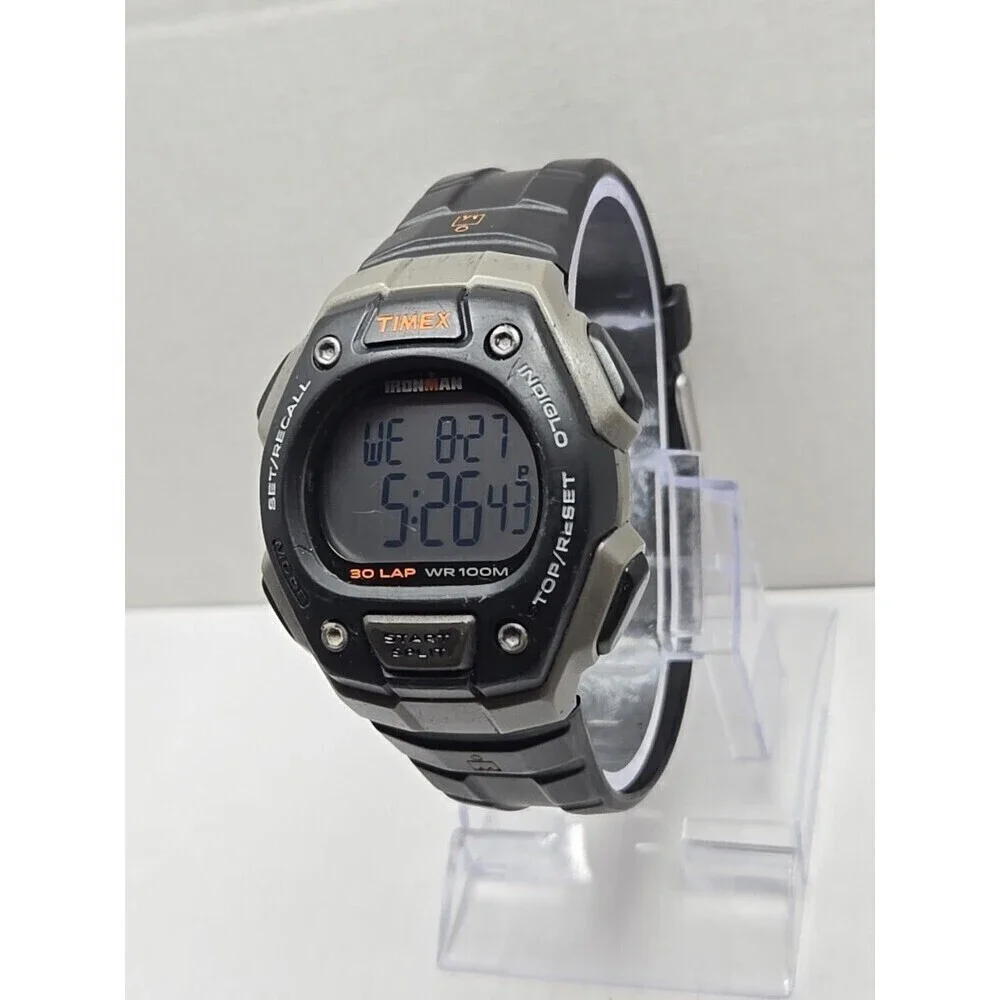 Timex Ironman Classic 30 Lap Watch 41mm Indiglo WR100M New Battery Quartz Mens